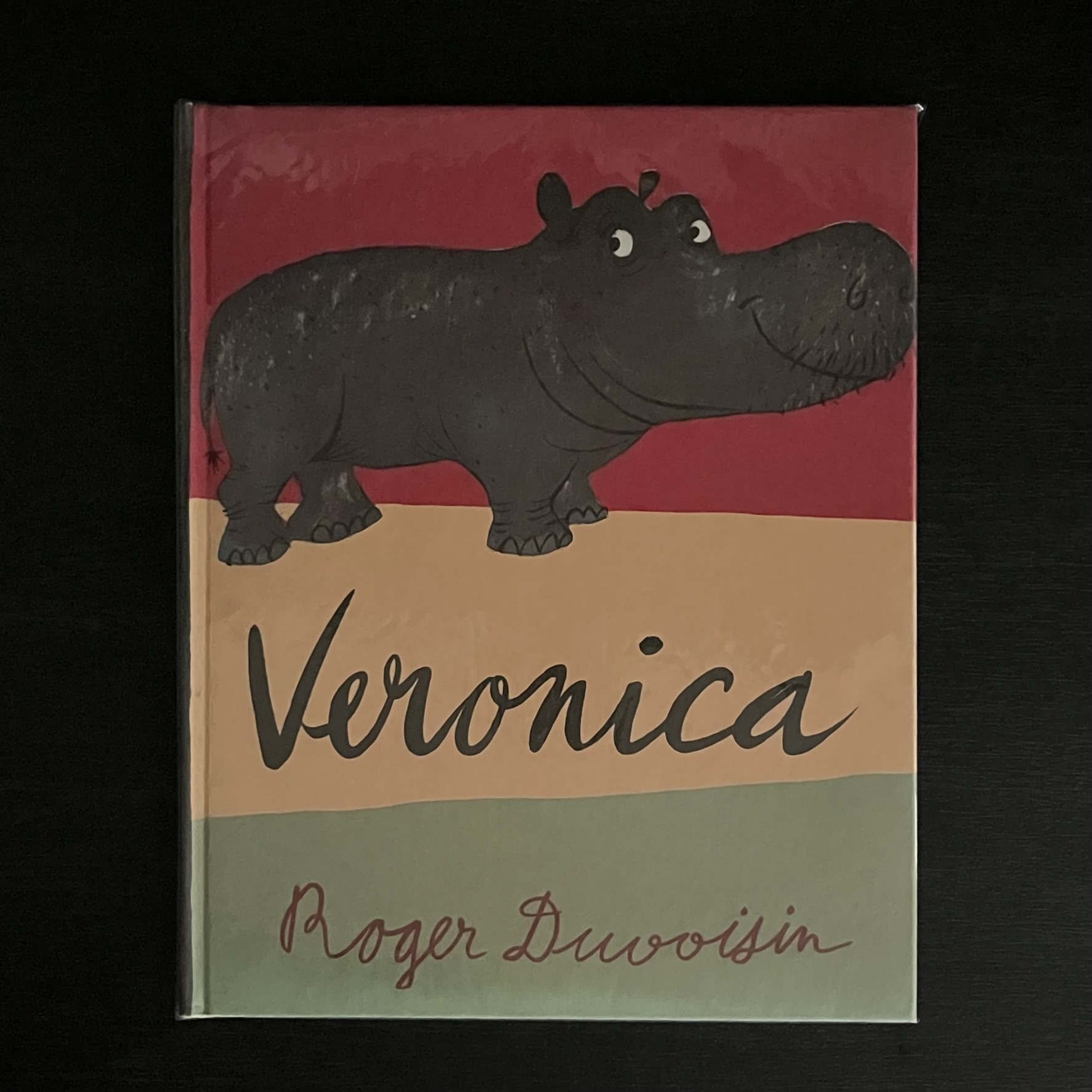 『Veronica』の絵本の表紙。カバのVeronicaの絵が描かれている