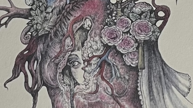 『僕は美しいひとを食べた』の本の表紙のイラストです。