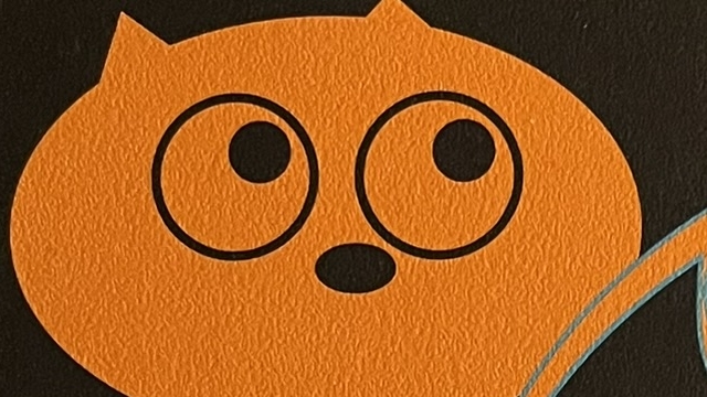 『迷子手帳』の本の表紙のイラストです。猫らしき絵が描かれています。
