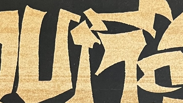 『文字をめぐる愛とよろこび』の画集の表紙の写真です。ベン・シャーンの書いた文字が描かれています。