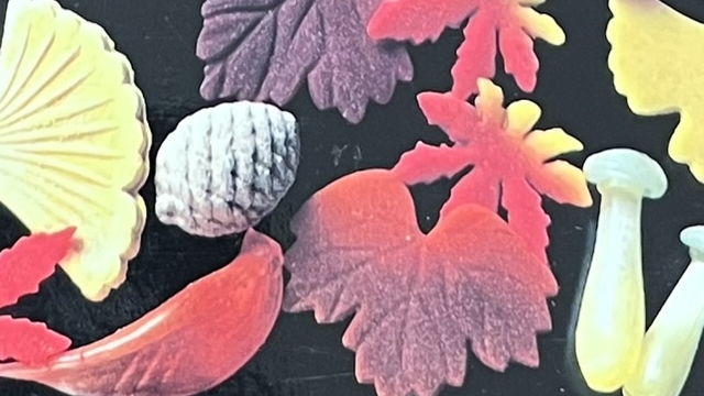 『京の和菓子12か月』の本の表紙です。いろいろな和菓子の写真が載っています。