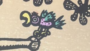 『エレーナのインコ』の絵本の表紙です。手にとまっているインコのイラストが描かれています。