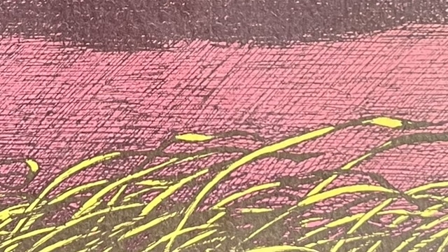 『風ありて』の本の表紙です。草原にたなびく草と空が描かれています。